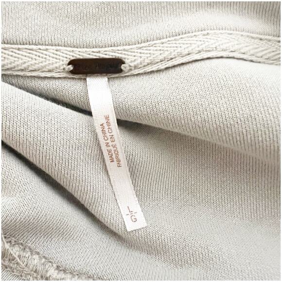 Free People Ruby Shacket in Stone Large Fleece Long Sleeve Button Front Pockets - Picture 11 of 15